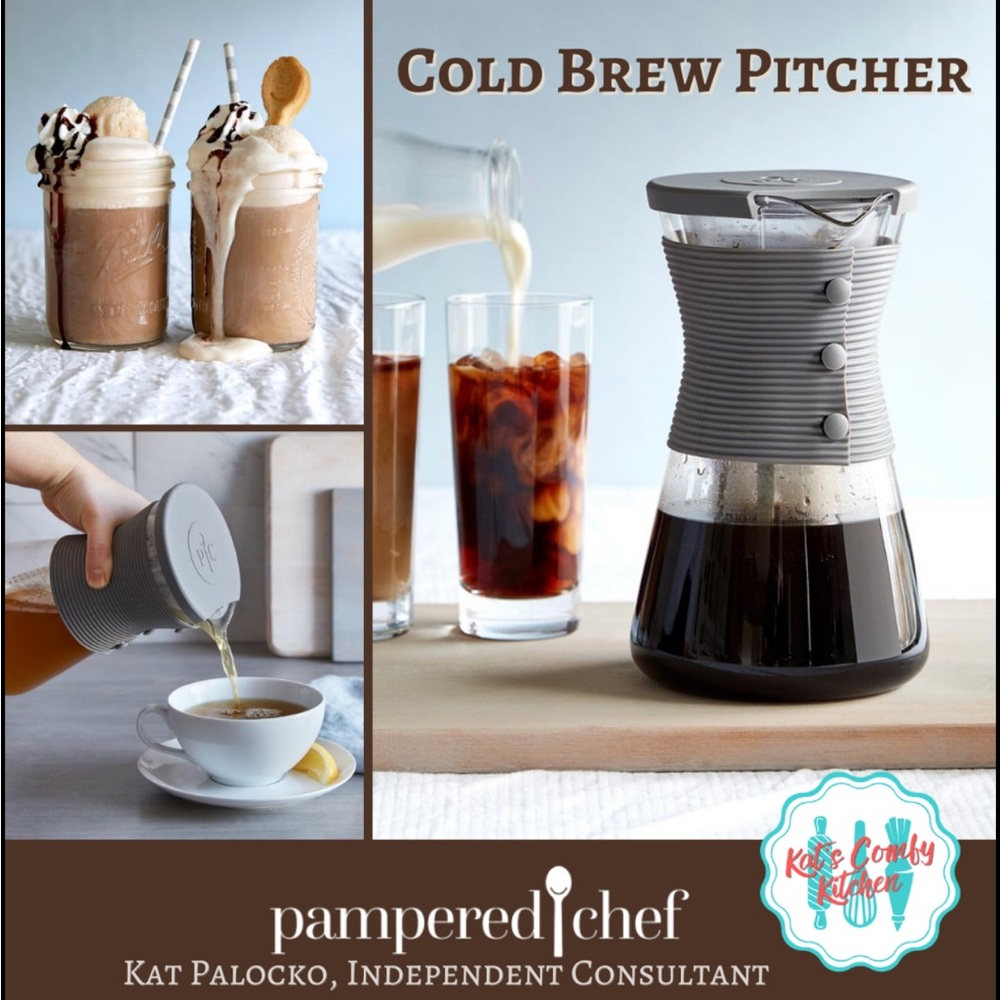 Pampered Chef cold brew pitcher- BNOWB
